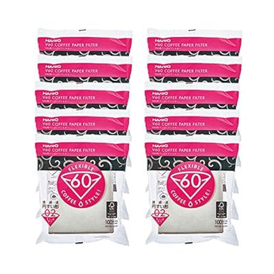 V60 COFFEE PAPER FILTER Hario Coffee Paper Filter for V60 100 Pieces X 10 Pieces Set