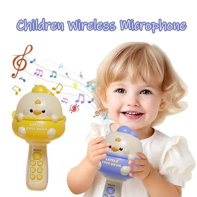 Bluetooth Cartoon Microphone Toy Cute Musical Toys Musical Instruments Kid Singing Mic  KTV Player