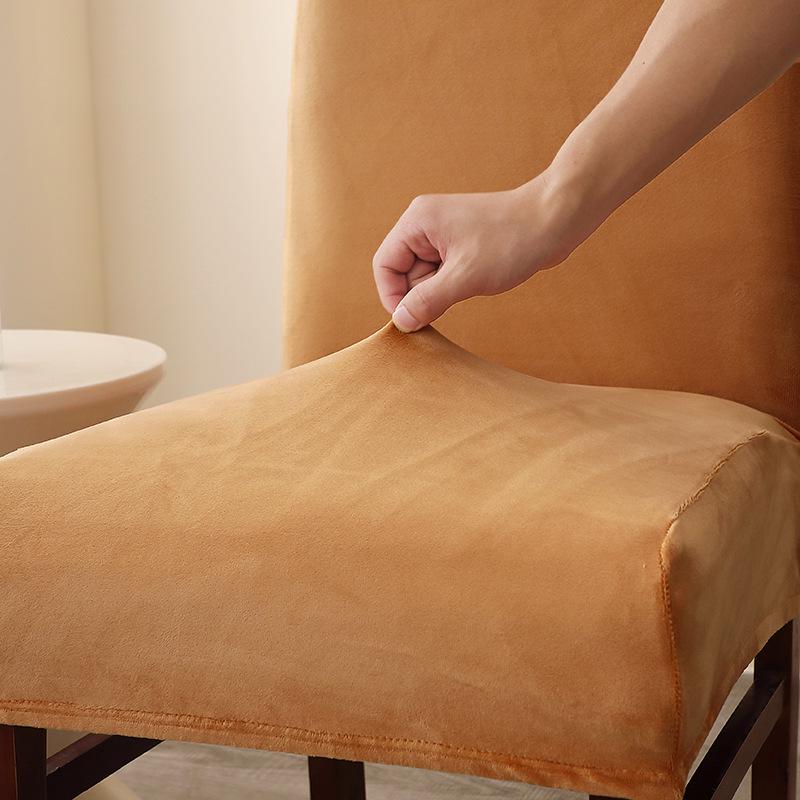 Multi-Season Waterproof Velvet Chair Cover for Home, Restaurant, or Hotel