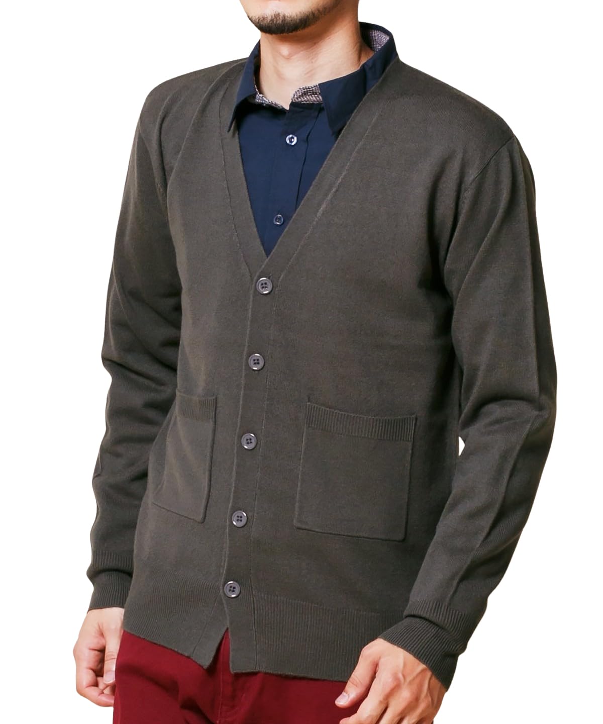 

Cashmere Touch Cardigan XL Size Heather Charcoal Neck Office Uniform School Cardigan Simple Plain Unisex [RELATION] ne-22 ne-22-MCL-XLV
