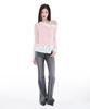 Alkialka One-Shoulder Layered Top (Light Pink)