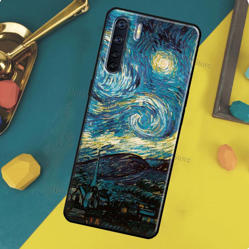 Iconic Painting Famous Art Case For OPPO A96 A76 A16 A94 A74 A54 A77 A17 A16 A52 A72 A91 A93 A5 A9 A31 A53 A57s Cover