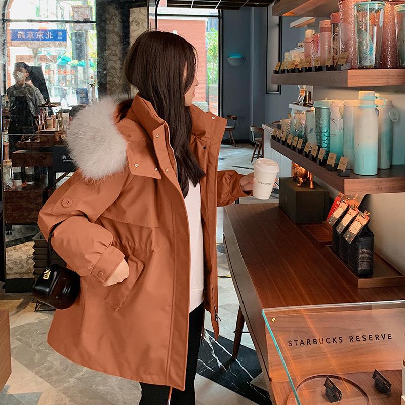 Autumn and Winter Plus Velvet Jacket Women's Loose Cotton Jacket Short Hooded Style Overcomes Casual Cotton Jacket