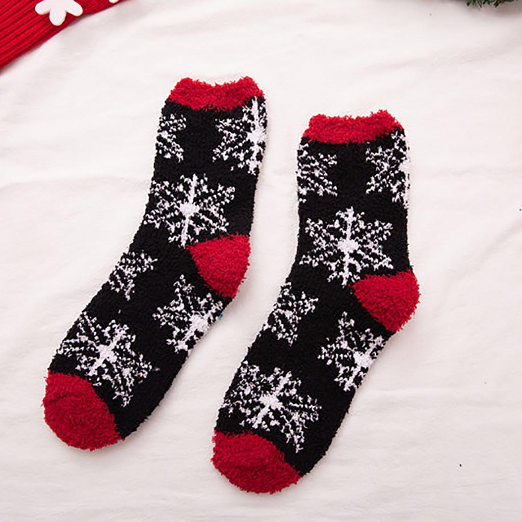 Warm Winter Home Women Girl Soft Bed Floor Socks Christmas Sleeping Socks