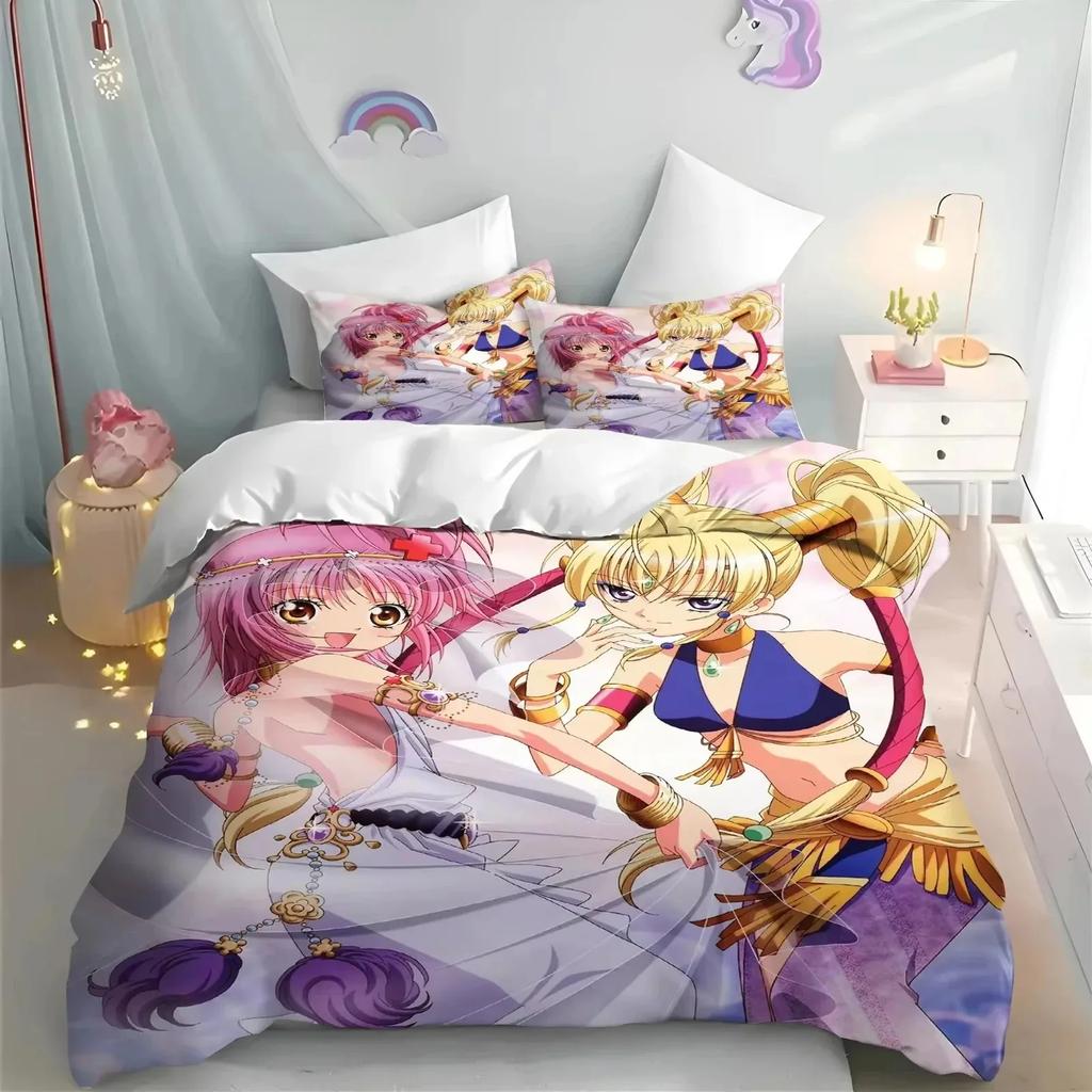 Anime Shugo Chara Star Song Beding Sets Soft with Soft Fabric Duvet Cover Set With Pilowcase Twin Ful Quen King Bedclothes Bed Home Textile