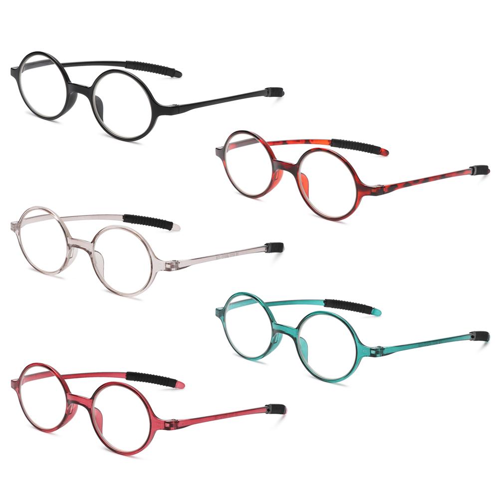 Men Vision Care Round Frame Reading Glasses Presbyopic Eyeglasses Ultralight Far Sight Eyewear