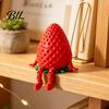 Paper Clip Holder for Desk 3D Printed Articulated Strawberry Storage Box, Cute Figurine with Kawaii Room Decor Accessories Movable Limbs, Mini Trinket