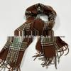 Korean Style Plaid Tassel Scarf – Winter Student Shawl & Warm Bib