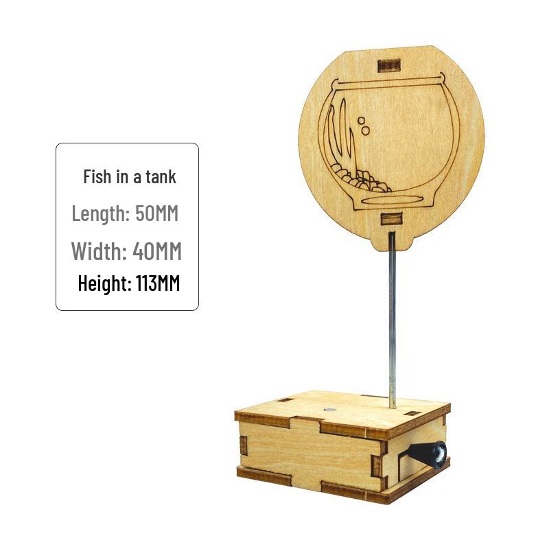 

Handmade Wooden Fish Tank Visual Technology Educational Model Kit
