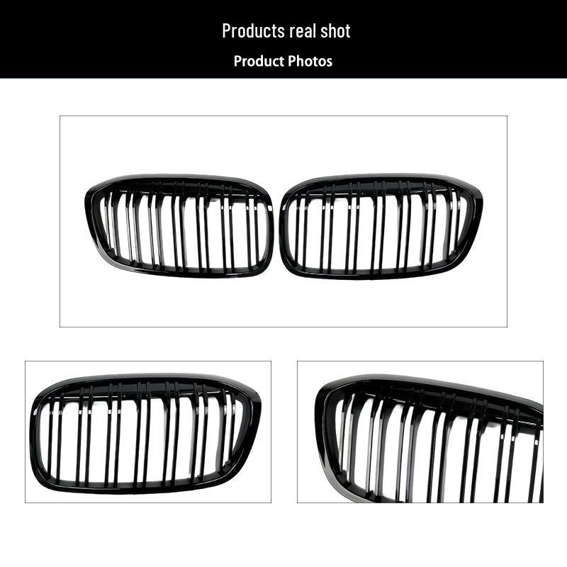 BMW Seria 2 F46 Gran Tourer Błyszczący Czarny Podwójna Linia Przednia Siatka Grilla (2018-2021).