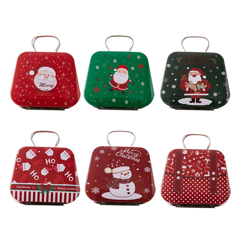 Christmas Santa Claus Xmas Party Candy Chocolates Cookies Snowman Cartoon Pattern Handheld
