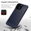 Coque de Protection - PROSHOP - pour iPhone 12 Pro - Effet Carbone - Souple - Anti Choc - Bleu Marine