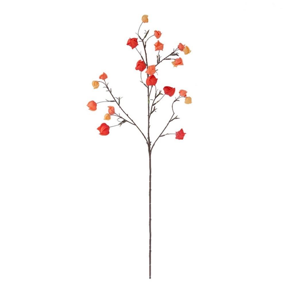 Long Branches Artificial Lantern Fruits Bouquets Red Plastic Fake Flower Home Vase Decor