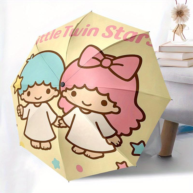 1pc Little Twin Stars Umbrella with Plastic Handle,Suitable for All Seasons Home Travel Outdoor UmbrellaSanlio128