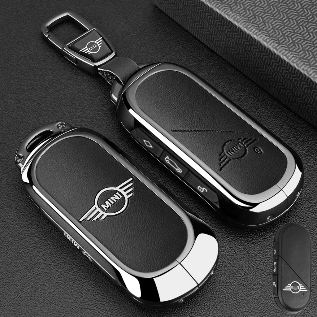 Klíčenka z kožené slitiny pro kryt klíče od auta Fob Pro BMW MINI Cooper Countryman U25 J01 J05 F65 F66 2024 2025 Ochranná Klíčenka