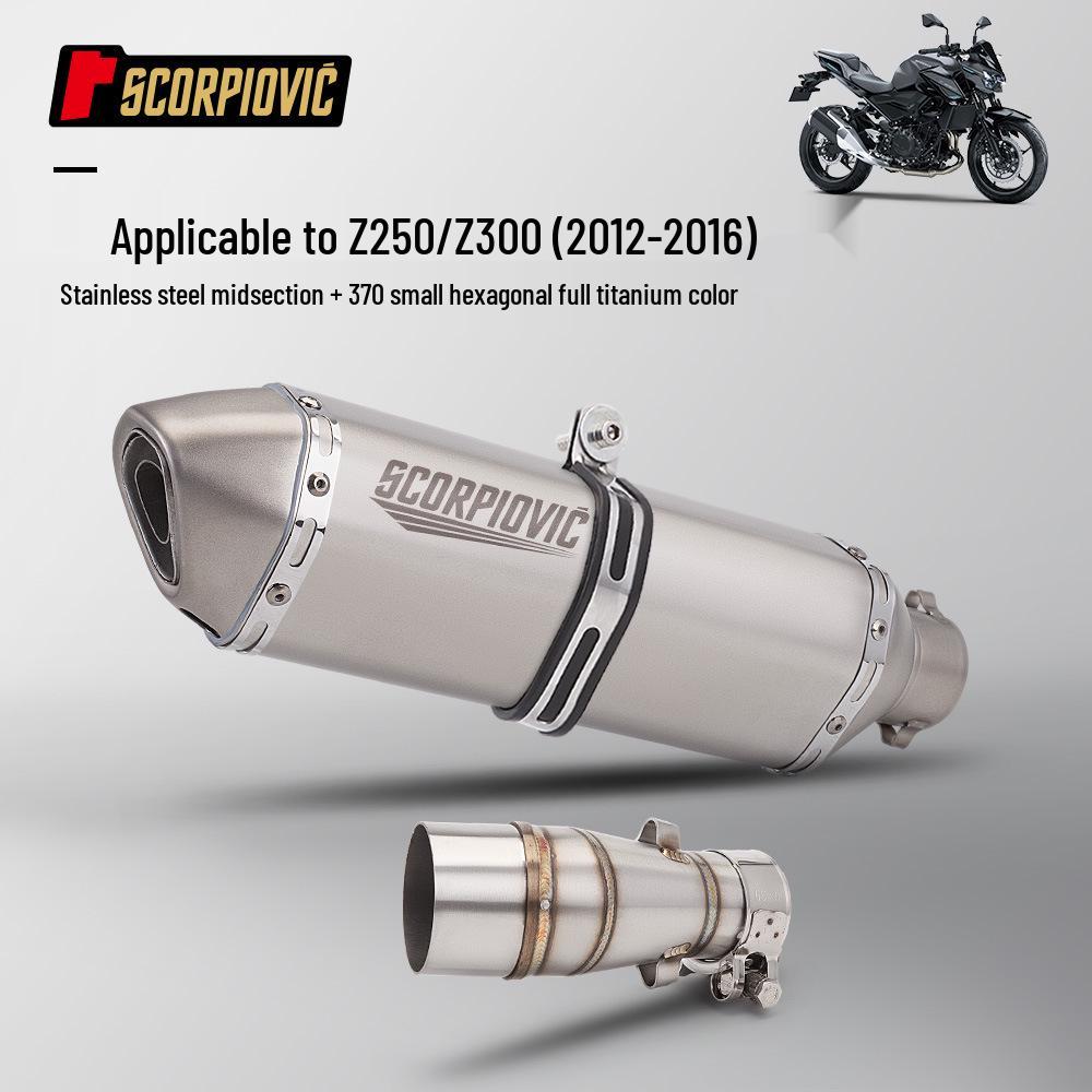 Stainless Steel Mid-Pipe Tailpipe Muffler for Z300/Z250 (2012-2016)