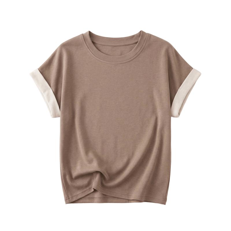 La Chapelle Women s Spliced Slimming Short-Sleeve T-shirt M