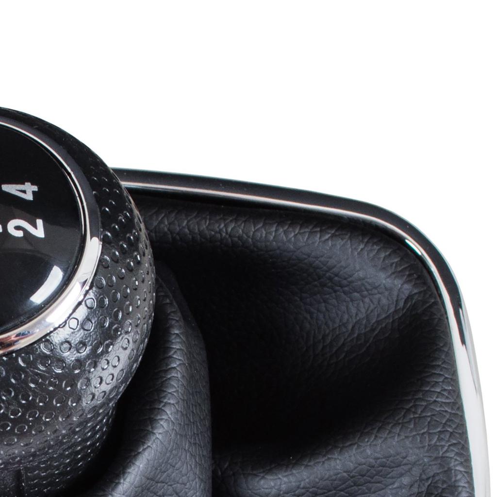 VW Golf IV 97-03 Gear Shift Knob & Gaiter with Red Stitch and Chrome Frame, 5-Speed, 23mm Opening