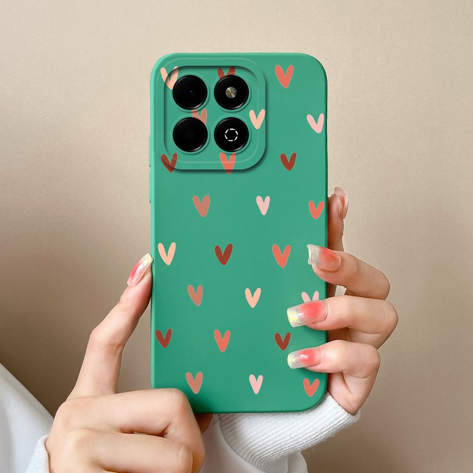 Fashion Cover For Honor X6B Case Soft Liquid Silicone Camera Protection Anti Drop Candy Phone Back Cover Model JDY-LX1 LX2 Funda
