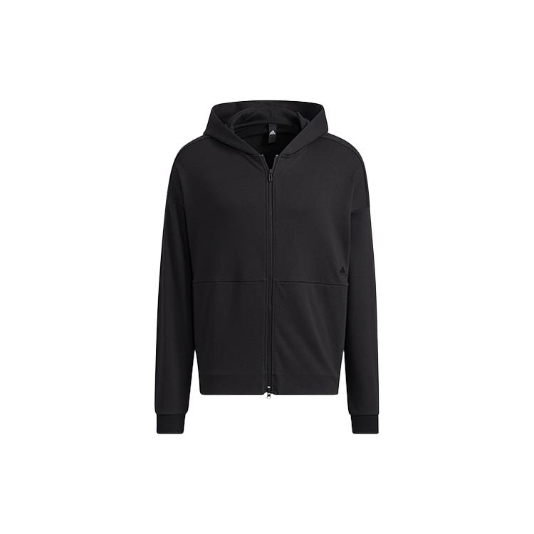 adidas Sweatshirts Men's Black Hooded Moderate Cardigan HD0079