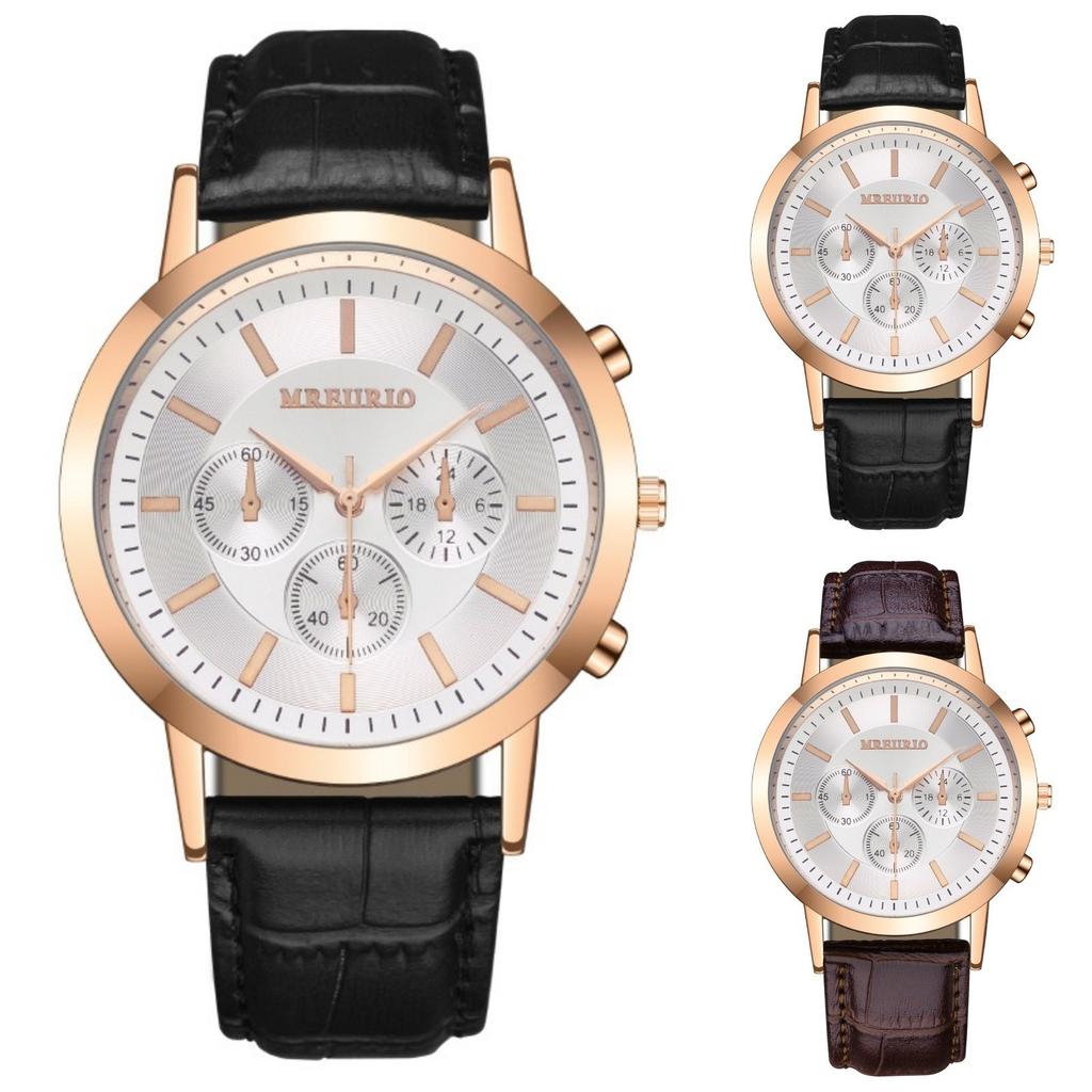 Mens Leather Business Fashion Watch Strap Watch For Gift Giving