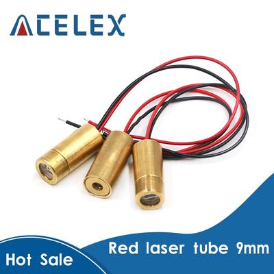 Laserová hlava 650nm 9mm 3V 50mW Modul laserové křížové diody Červená měděná hlava