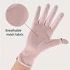 Mesh UV Protection Gloves Non Slip Thin Breathable Gloves Flip Touchscreen Ice Silk Gloves  Walking