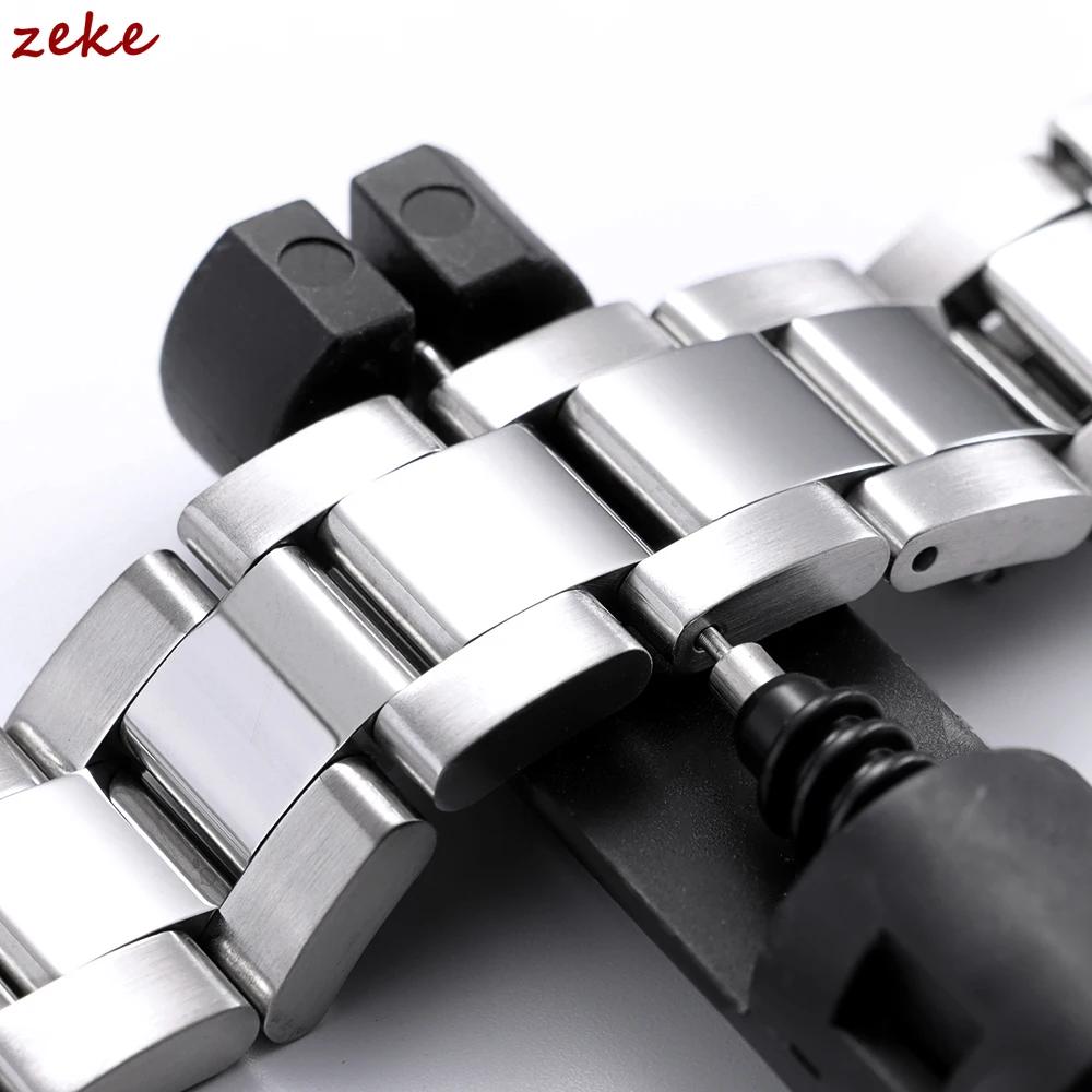 Luxury Solid Stainless Steel Band Folding Buckle 20mm Straps for Rolex Water Ghost Daytona Diving Belt Men's Watch Accessories