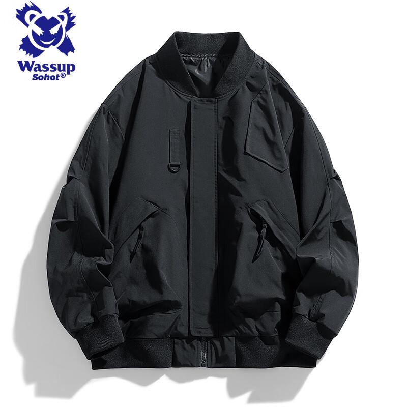 

Wassup Sohot Men s Retro Bomber Jacket 2XL