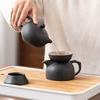 Retro Coarse Pottery Portable Tea Set for Travel & Camping with Storage Bag
