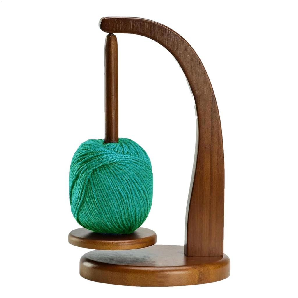 Wooden Yarn Holder Crochet Yarn Holder Spinnings Knitting Tools Rotating Magnetic Thread Spool Wool Ball Winder Rotation Spinner