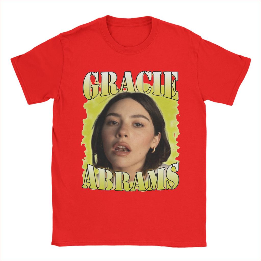 Vintage Gracie Abrams T-Shirts for Men Round Neck Pure Cotton T Shirt  Short Sleeve Tees Plus Size Clothing