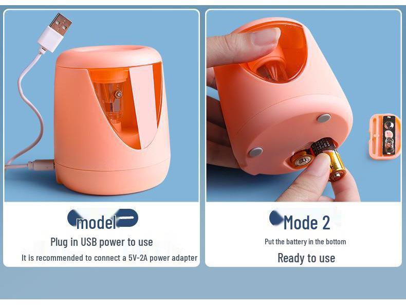 Automatic Electric Pencil Sharpener for Elementary Students - Creative, Rechargeable Design
