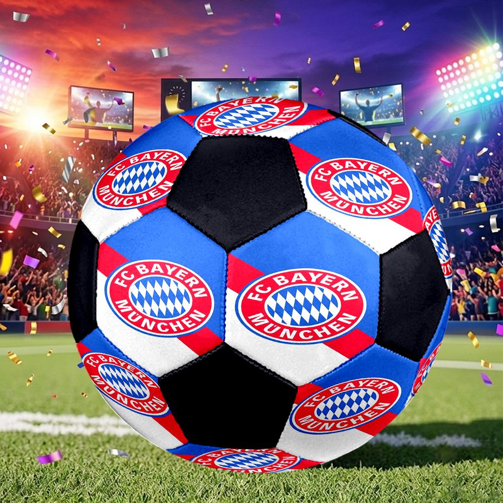 1pc Bayern Munich Crest Standard Size 5 Soccer Ball, Durable Game Soccer Ball for School Park Training & Daily Entertainment Zq7141