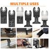 124Pcs Multitool Blades Oscillating Saw Blades Bi-metal Blades High Precision Fast Cutting Saw Blades Renovator Trimmer Blades