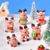 Elk Christmas Micro Landscape Snow Display Holiday Gift Tabletop Doll Decoration