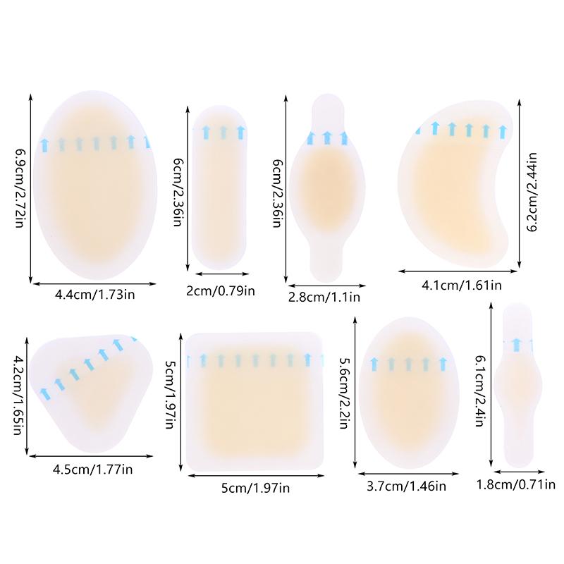 24/28/36pcs Blister Plasters Invisible Hydrocolloid Gel Blister Bandages Blister Cushion Pad For Heel Foot Toe And Guard Skin