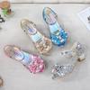 5 Colors Children Princess Sandals Kids Girls Wedding Shoes High Heels Dress Shoes Gold Pink Blue Silver Shoes for Girls