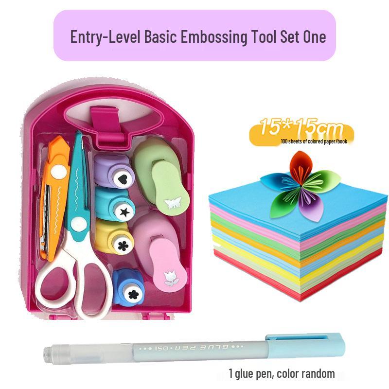 Lace Scissors & Embossing Tool Set for Kids DIY and Student Projects
