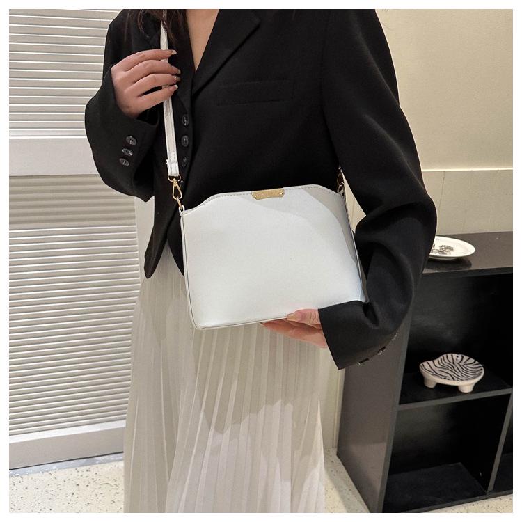 Atmosferyczna Minimalistyczna Damska Modna Torebka: 2025 Modna Wszechstronna Torba na Ramię i Przez Ramię w Jednolitym Kolorze