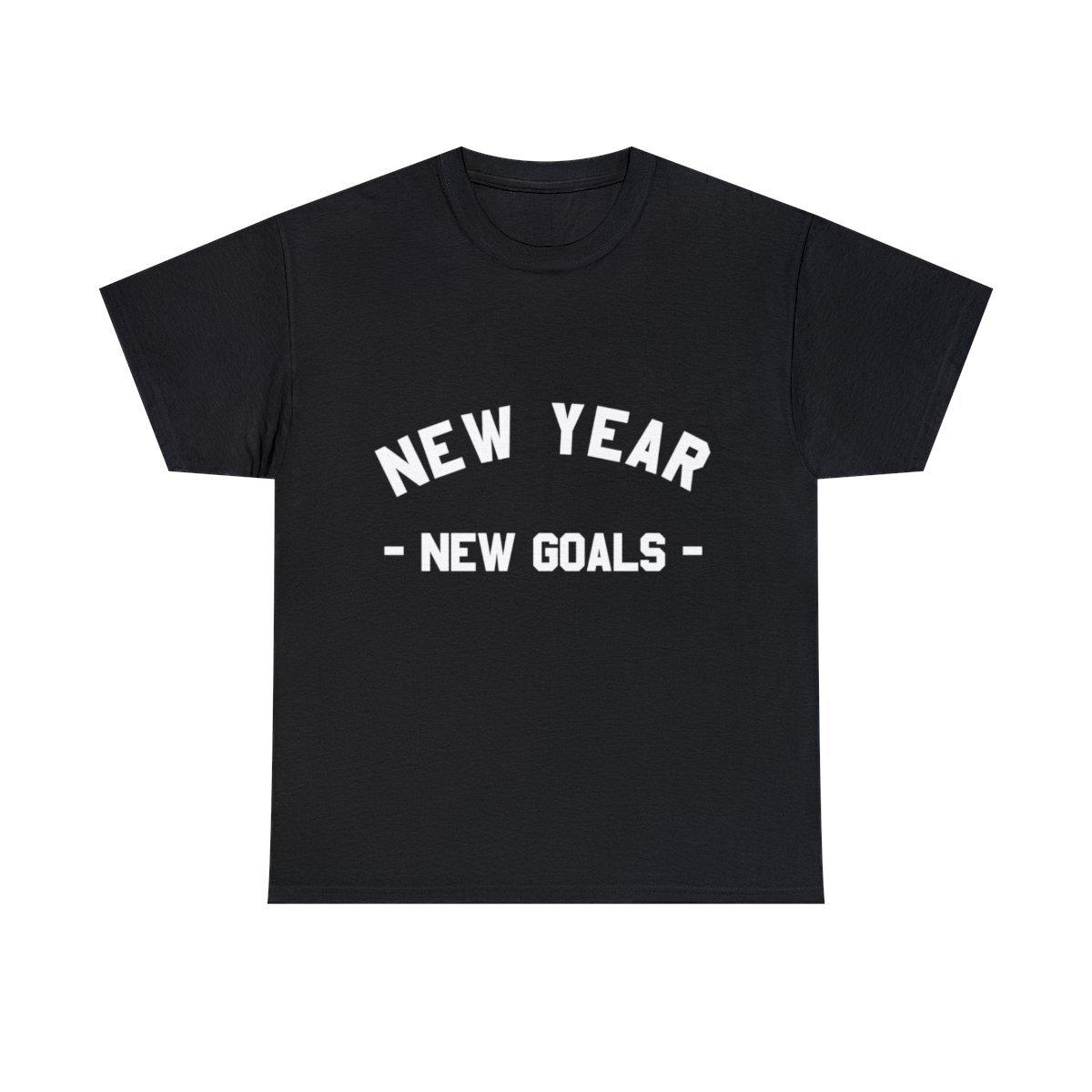 New Year New Goals Workout Fitness Graphic Tee Shirt, S-5XL M