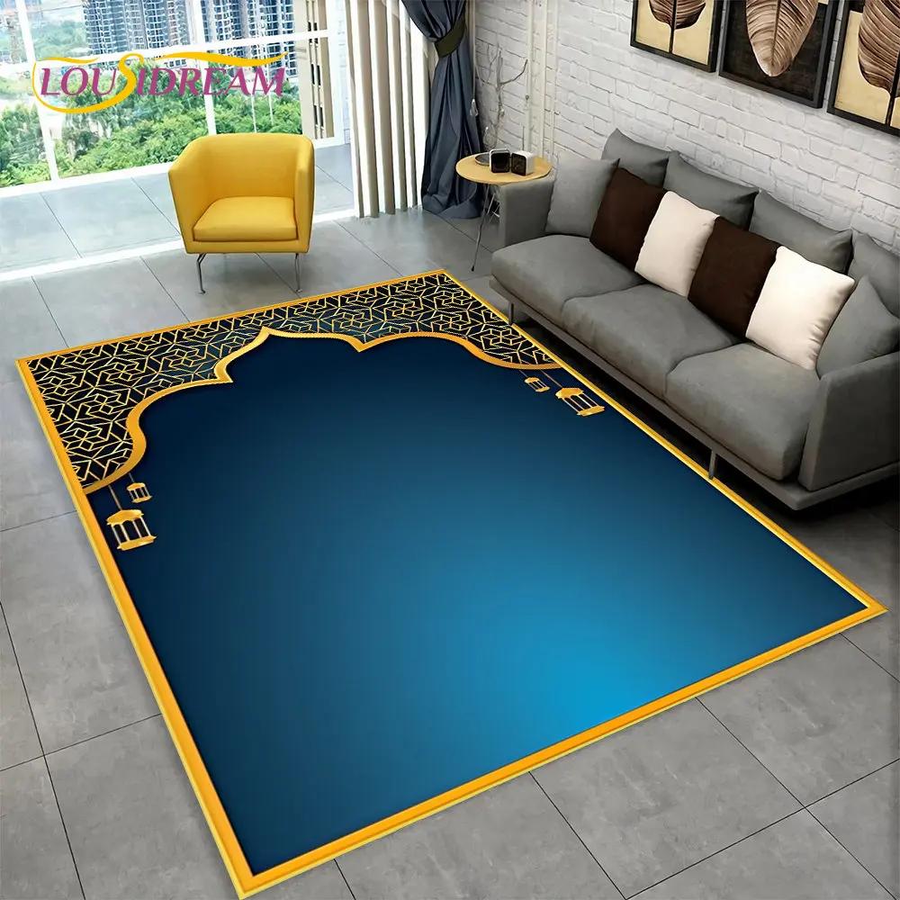 Islam Muslim Portable Prayer Kneeling Poly Mats,Carpet Rug for Living Room Bedroom Sofa Mosque Decor,Waterproof PrayerFloor Mat