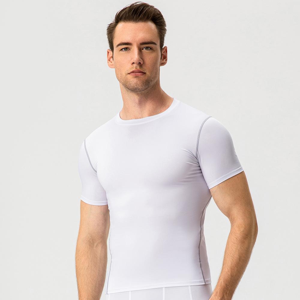 Men's Sports T Shirts Running Fitness Tight Training Jogging Shorts Sleeve Outdoors Tops