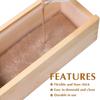 Leeseph Silikon Seifenform, DIY Seifenherstellungswerkzeuge - Flexible rechteckige Kastenform mit Holzbox und Holzdeckel