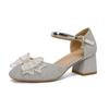 Gold Silber Frauen Sandalen Med Heel Kleine Große größe 33 52