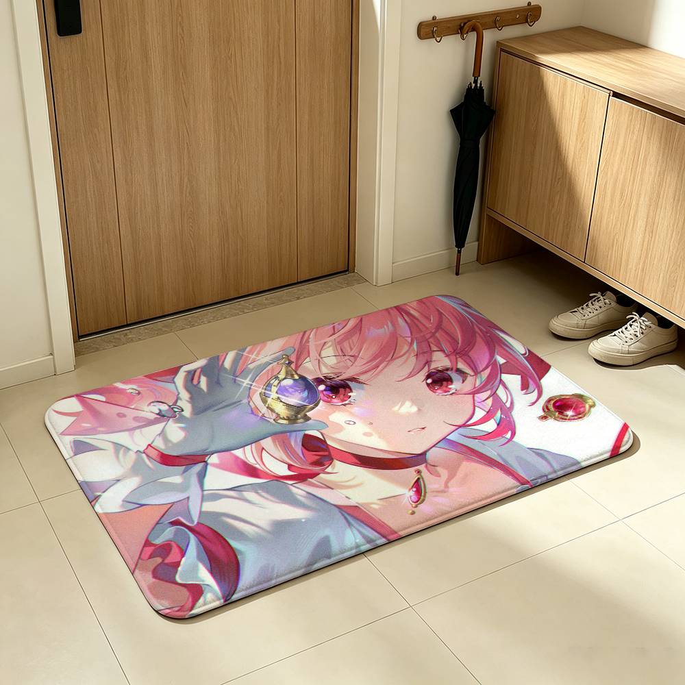 P-Puella M-Magi Madoka M-Magica Shower Room Absorbent Small Floor Mat Soft Comfortable Decorative Foot Mat