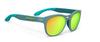 Rudy Project SPINAIR 56 Sports Teal Black Paint Matte Lime Sunglasses, Frame, Multi-Laser Lens, SP566931-0000