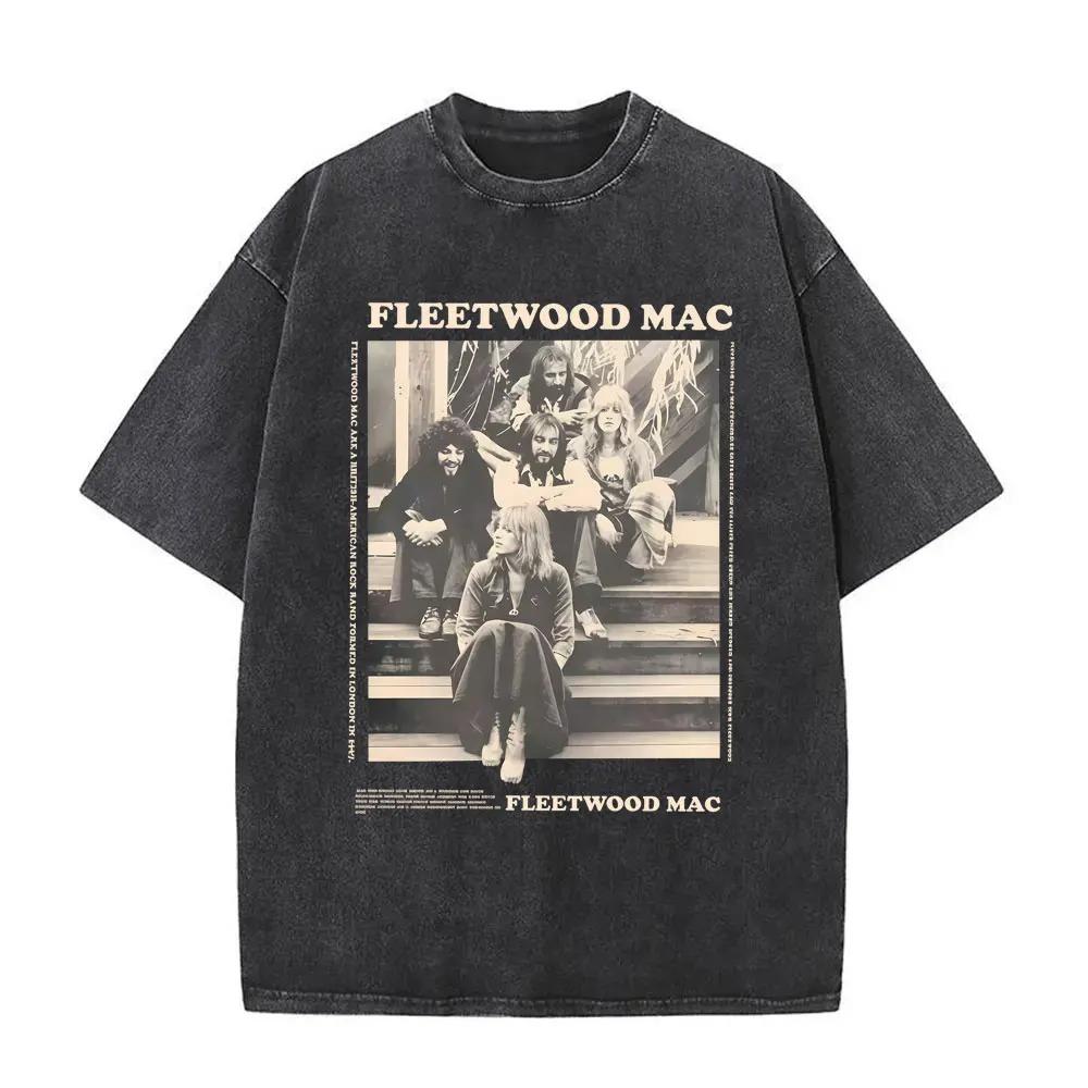 2026 Gewaschenes Vintage Rockband Fleetwood Mac Rumours Grafik-T-Shirt Stevie Nicks T-Shirt Herren Damen Freizeit Baumwolle Übergroße T-Shirts