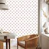 Heart Wallpaper White, Cream, Orange and Beige 50x1000