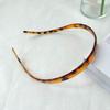 Headband Leopard Print Resin Headband with Anti-Slip Teeth Retro Tortoise Shell